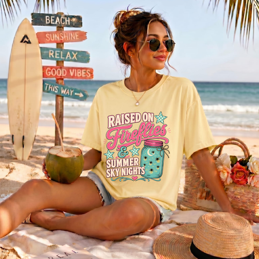 Raised On Fireflies & Summer Sky Nights DTF Print