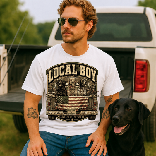 Local Boy With Three Dogs DTF Print