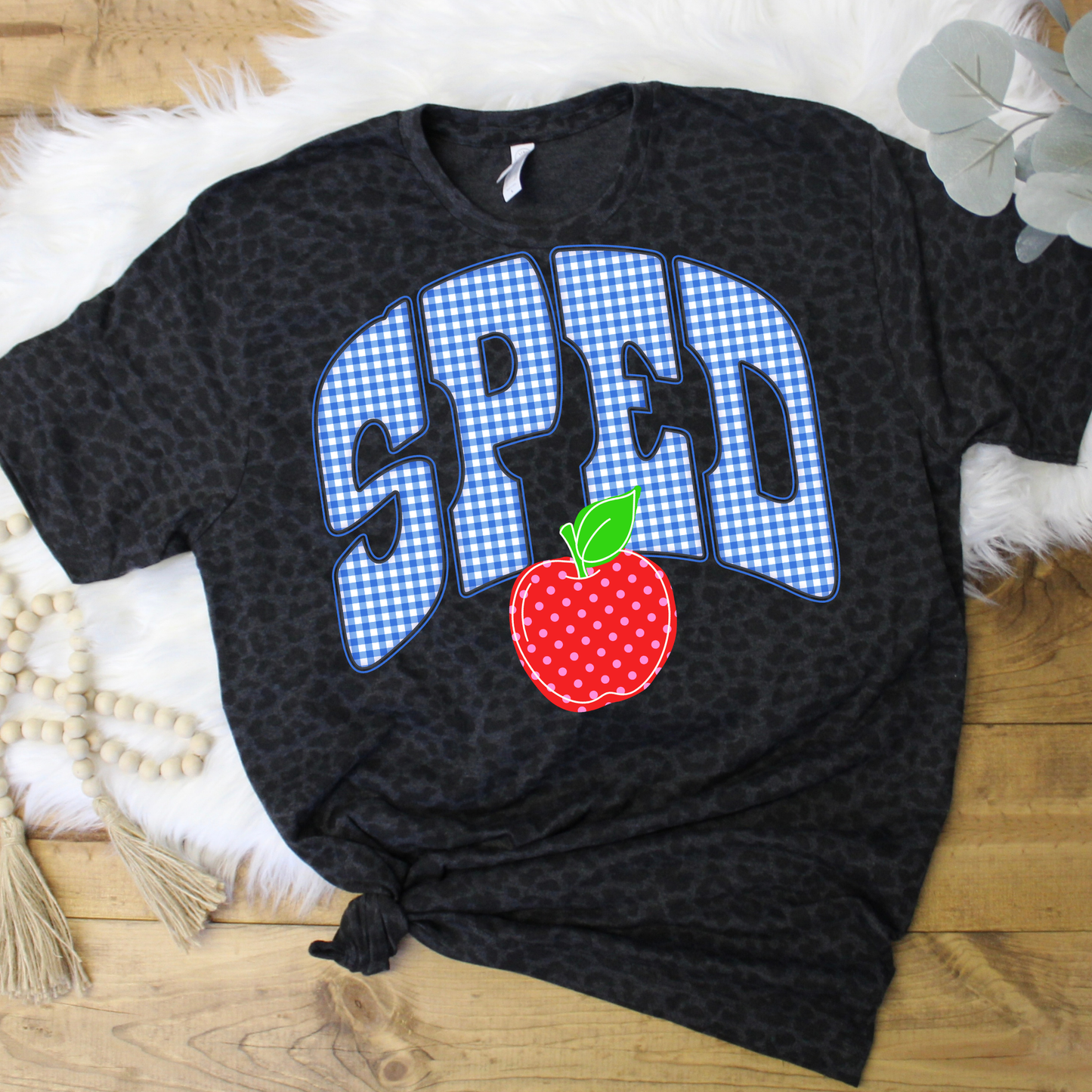 Blue Plaid Sped DTF Print
