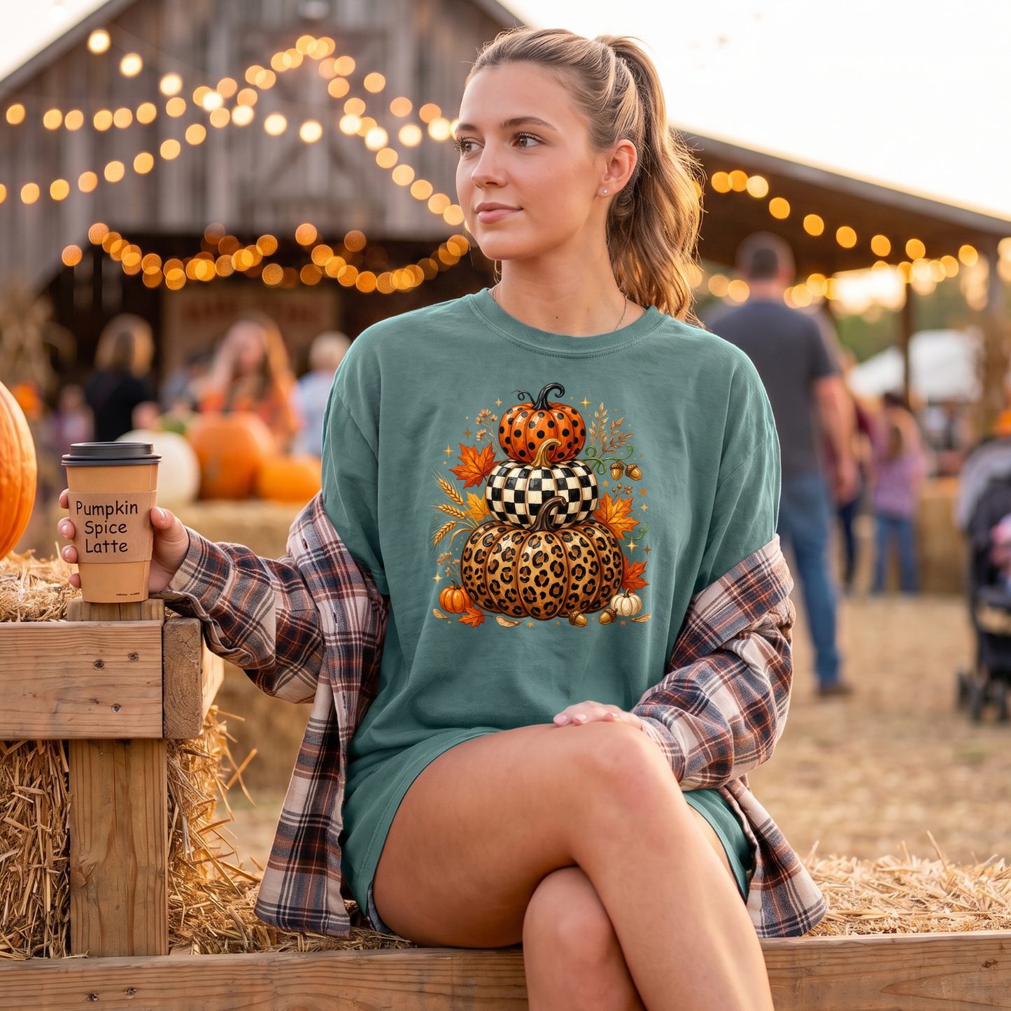 Preppy Pumpkins DTF Print