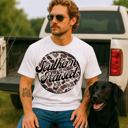 Southen Raised Camo DTF Print