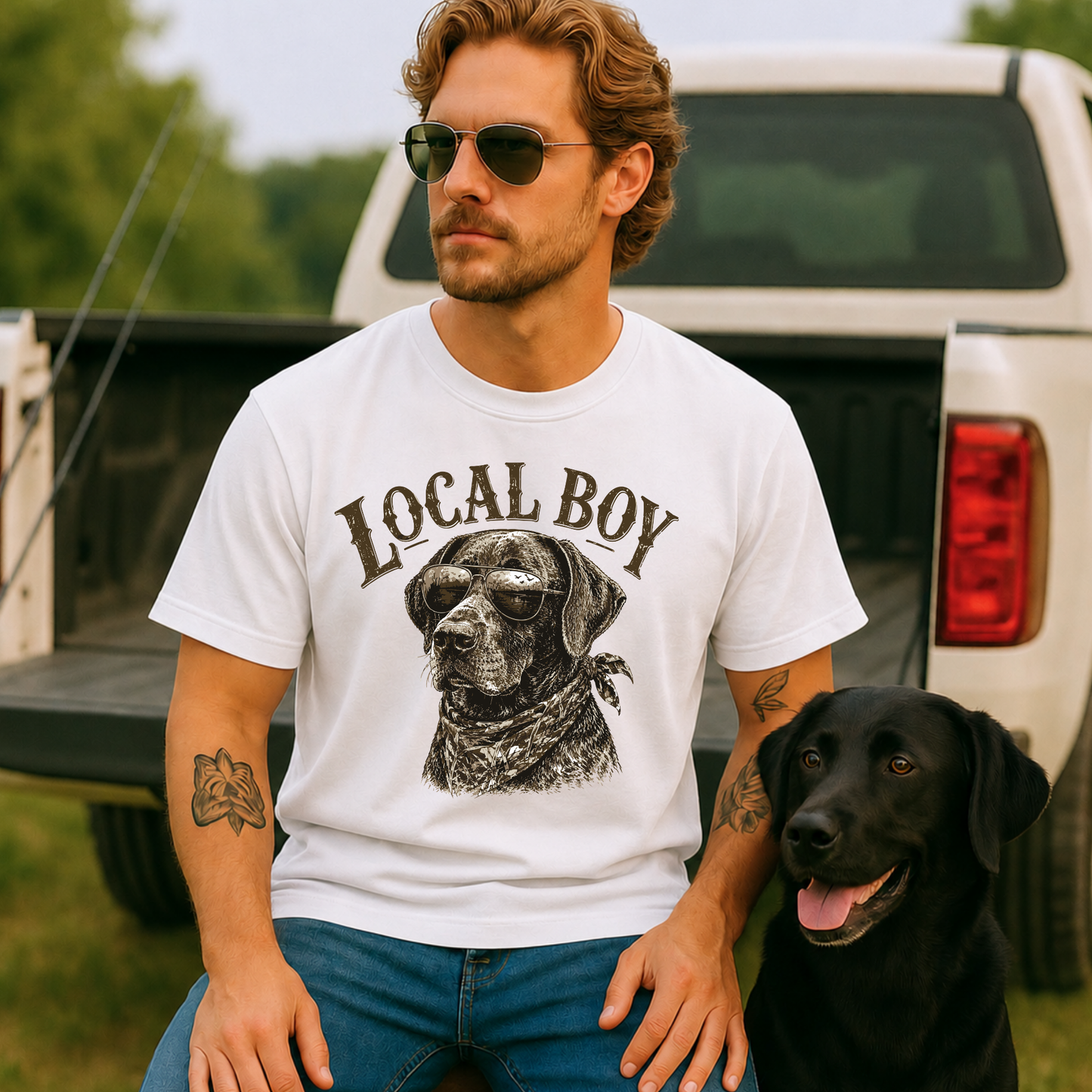 Local Boy Dog DTF Print