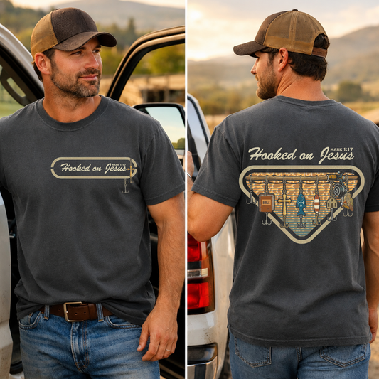 Hooked On Jesus DTF Print