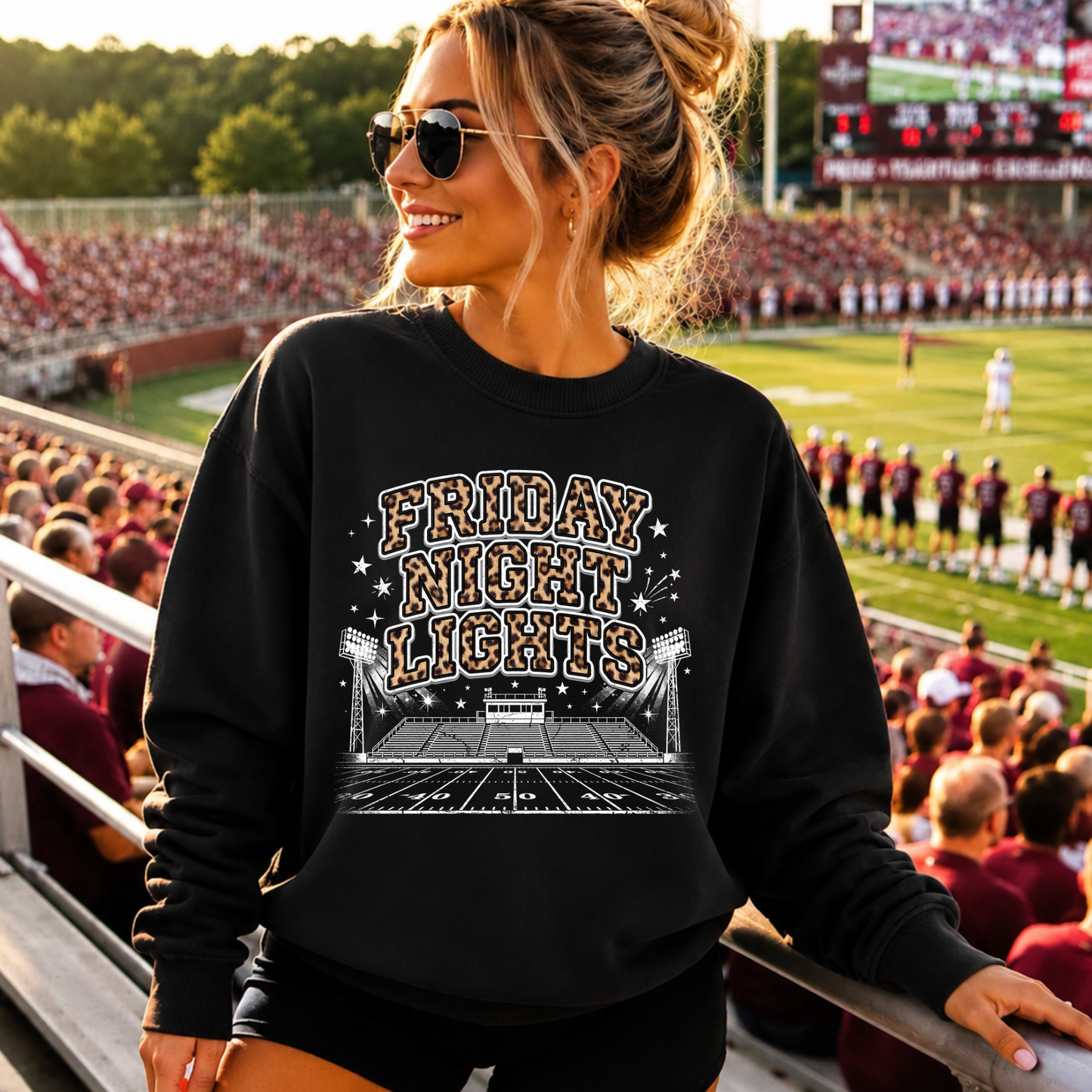 Cheetah Friday Night Lights DTF Print