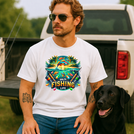 Salty Fishing Life DTF Print