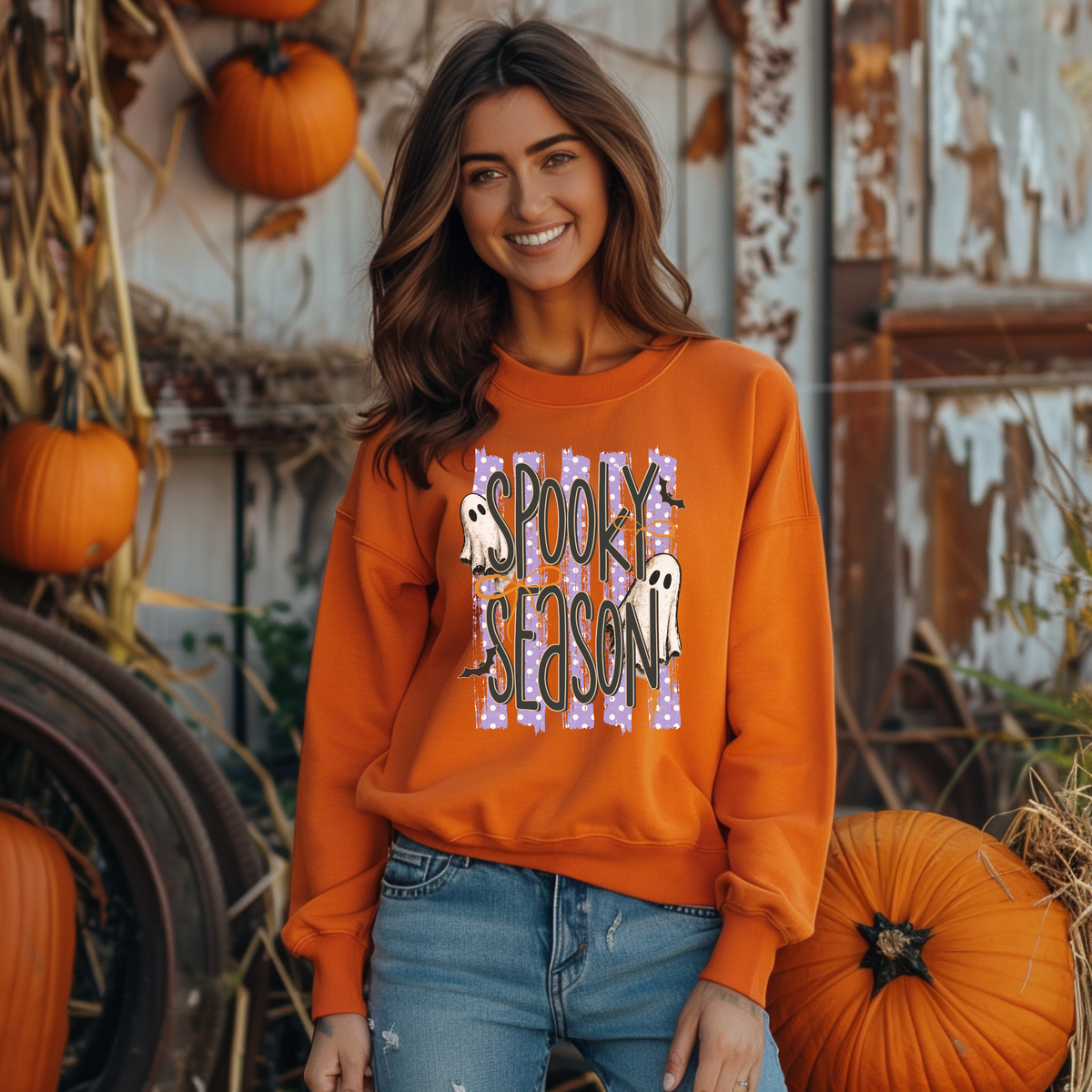 Pinstrip Spooky Season DTF Print