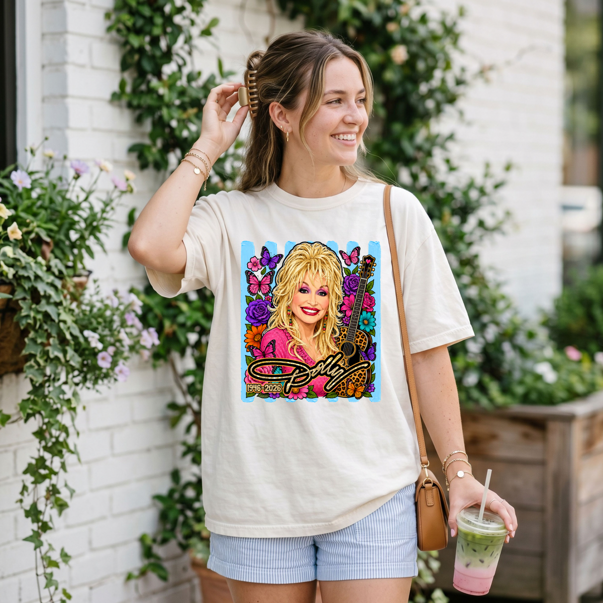 Colorful Butterfly Dolly DTF Print