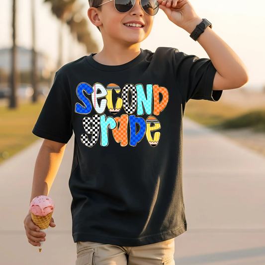 Preppy Boy Second Grade DTF Print