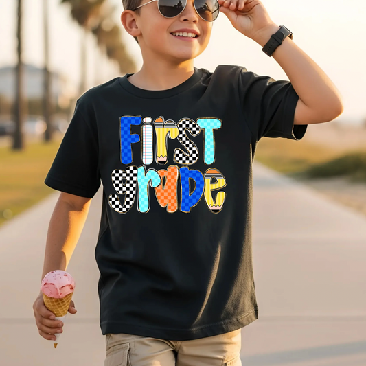 Preppy Boy First Grade DTF Print