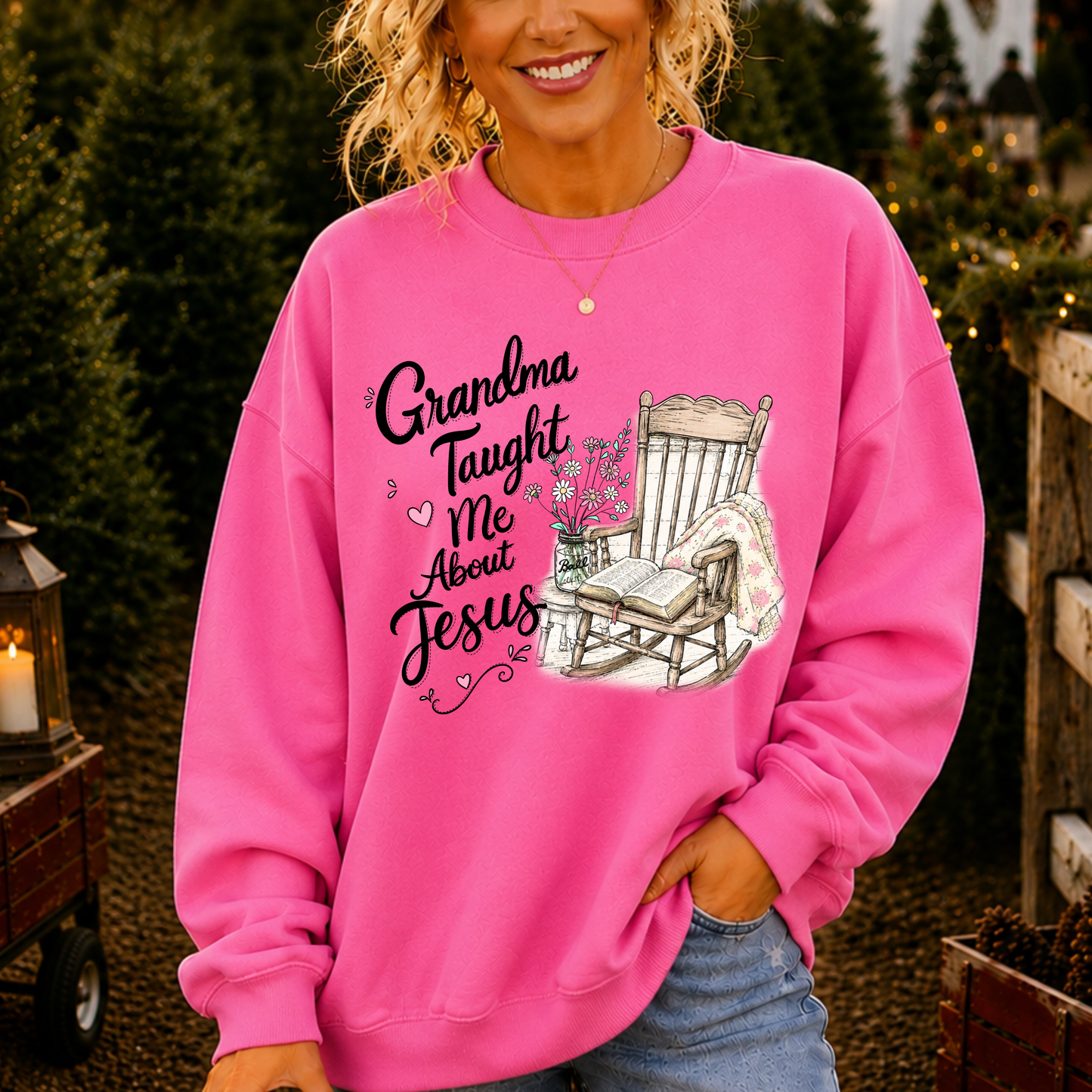 Grandma Taught Me About Jesus DTF Print