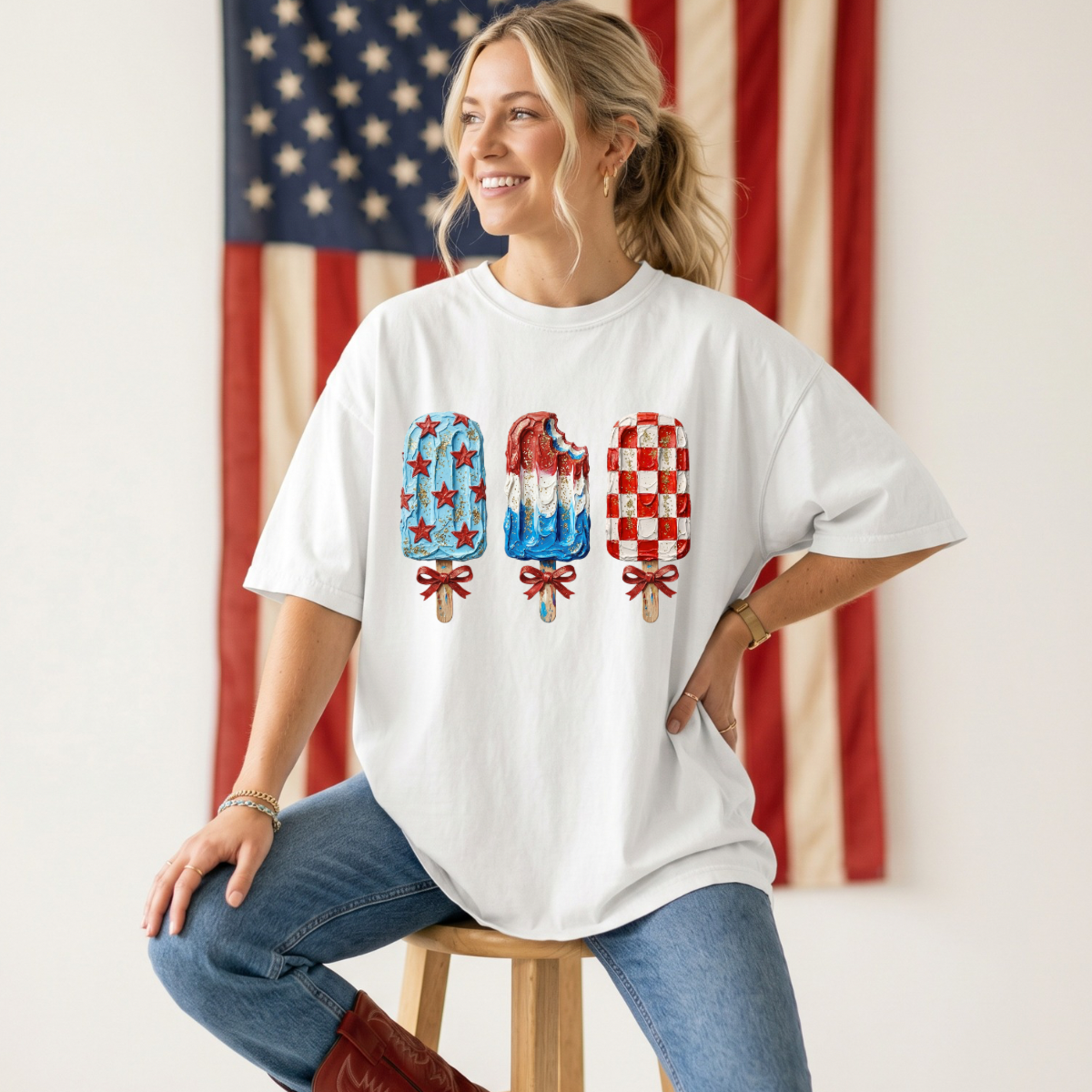 4th Of July Ice Cream  DTF Print