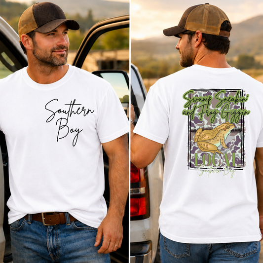Swamp Sneakin And Frog Giggin  DTF Print