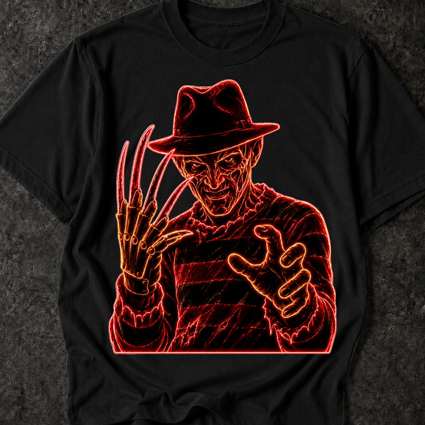 Neon Hand Man DTF Print