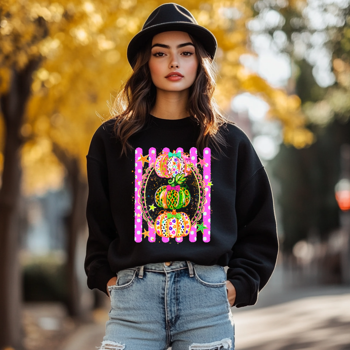 Preppy Pumpkins DTF Print