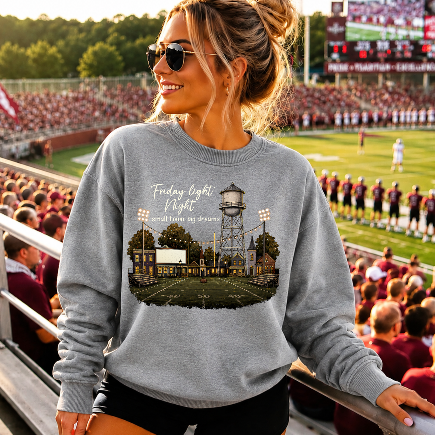 Friday Light Night Small Town Big Dream DTF Print