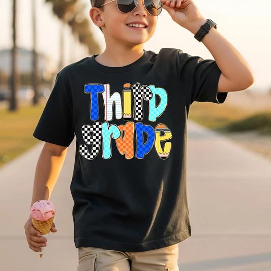 Preppy Boy Third Grade DTF Print