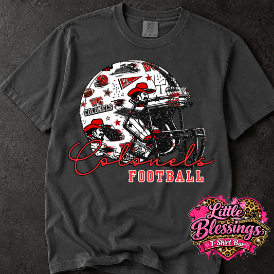 Whitley County Colonels Football Helmet DTF Print