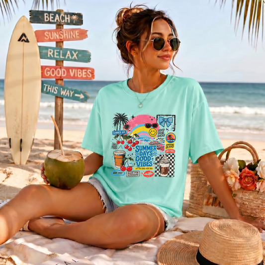 Summer Days Good Vibes DTF Print