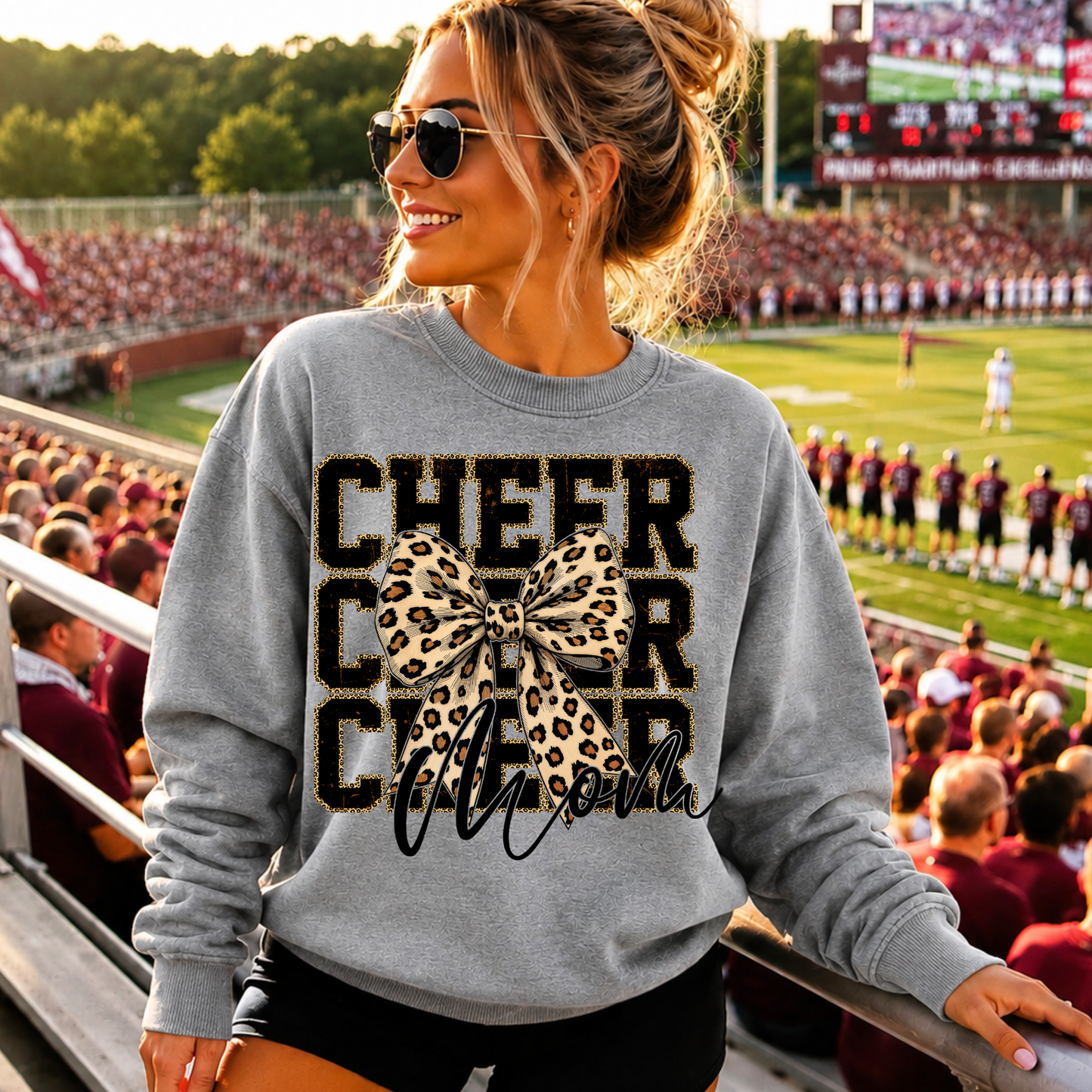 Cheetah Cheer Mom DTF Print