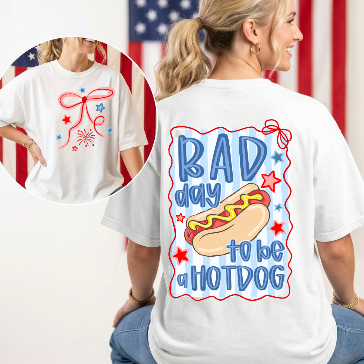 4th Of July Bad Day To Be A Hotdog  DTF Print