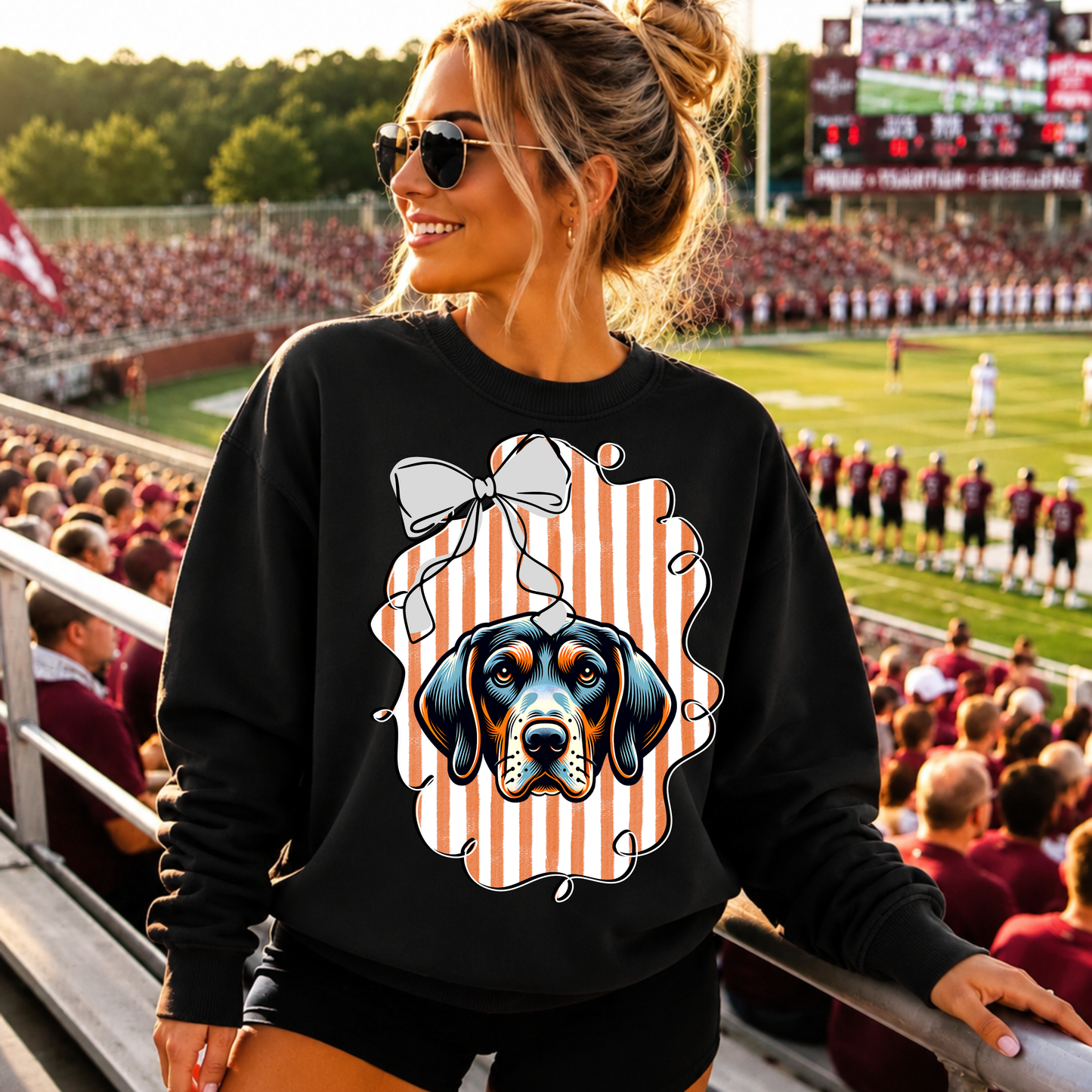 Vols Pinstrip Dog DTF Print