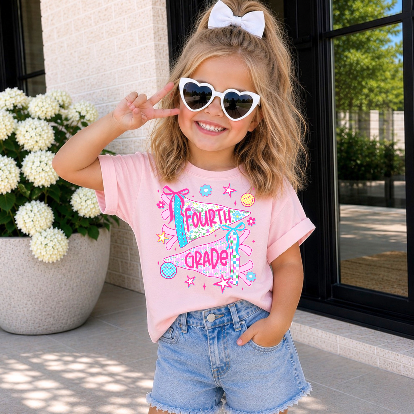 Girl's Preppy Fourth Grade DTF Print