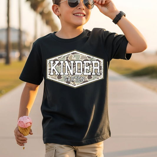 Boy's Camo Kindergarten DTF Print