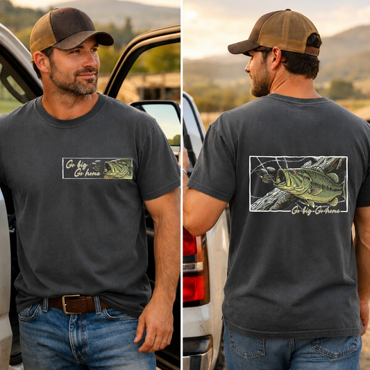 Go Big Go Home Fish DTF Print