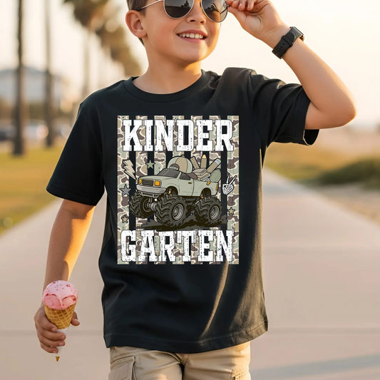 Camo Kindergarten Truck DTF Print