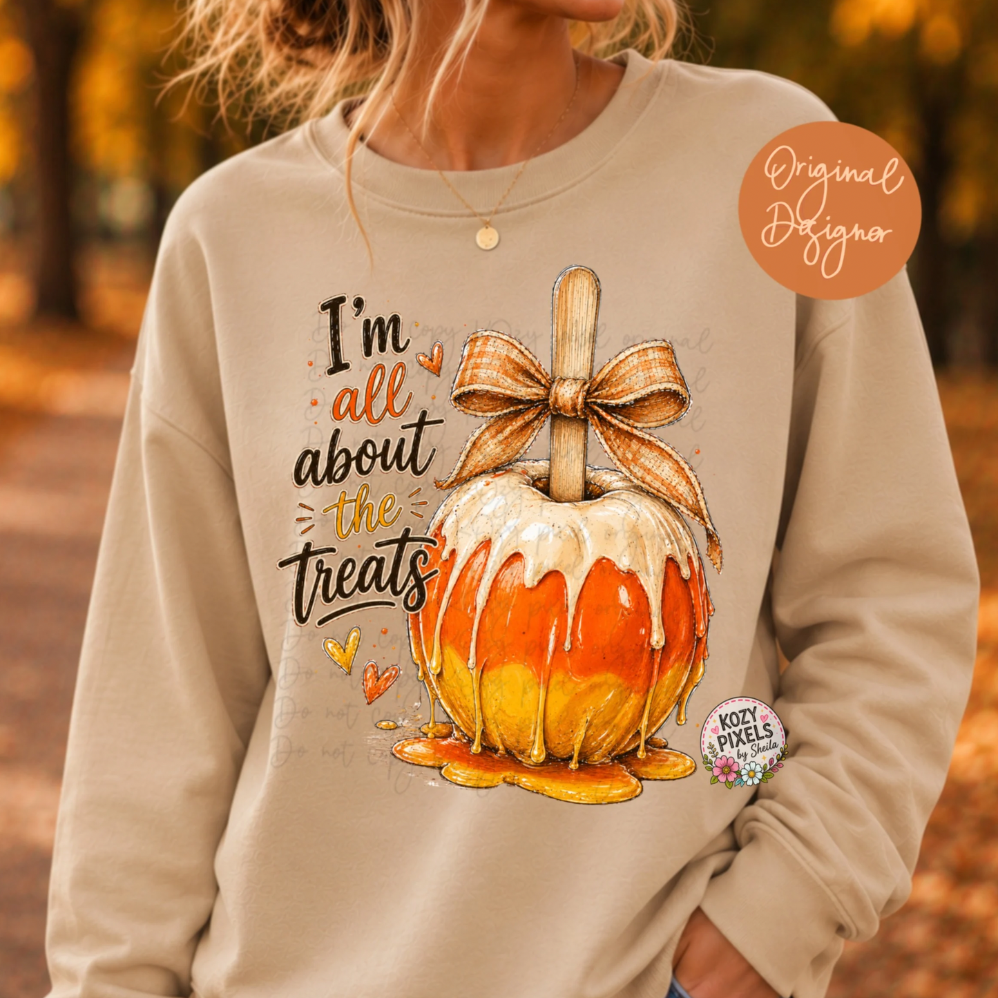 I'm All About The Treats Carmel Apple DTF Print