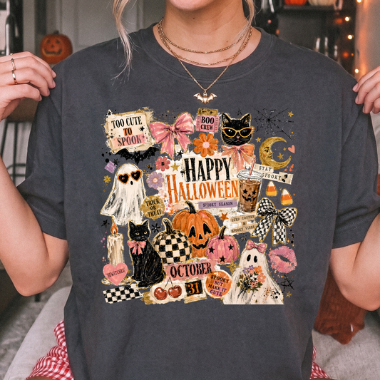 Happy Halloween Collage DTF Print