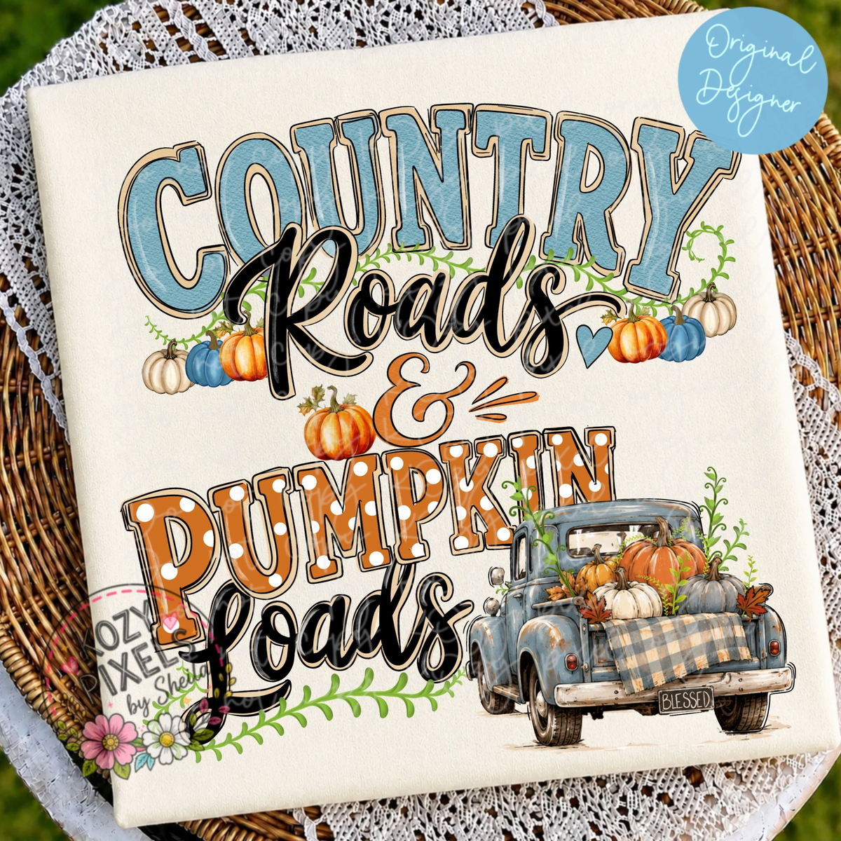 Country Roads And Pumpkin Loads DTF Print