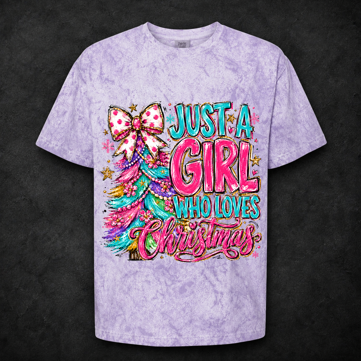 Just A Girl Who Loves Christmas DTF Print