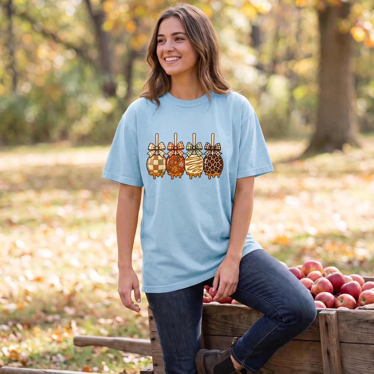 Fall Carmel Apples DTF Print