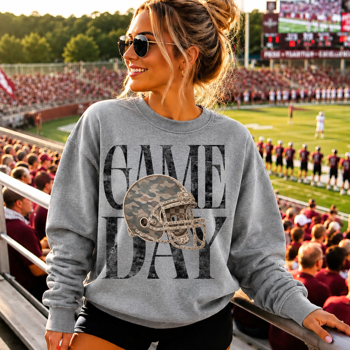 Camo Game Day DTF Print