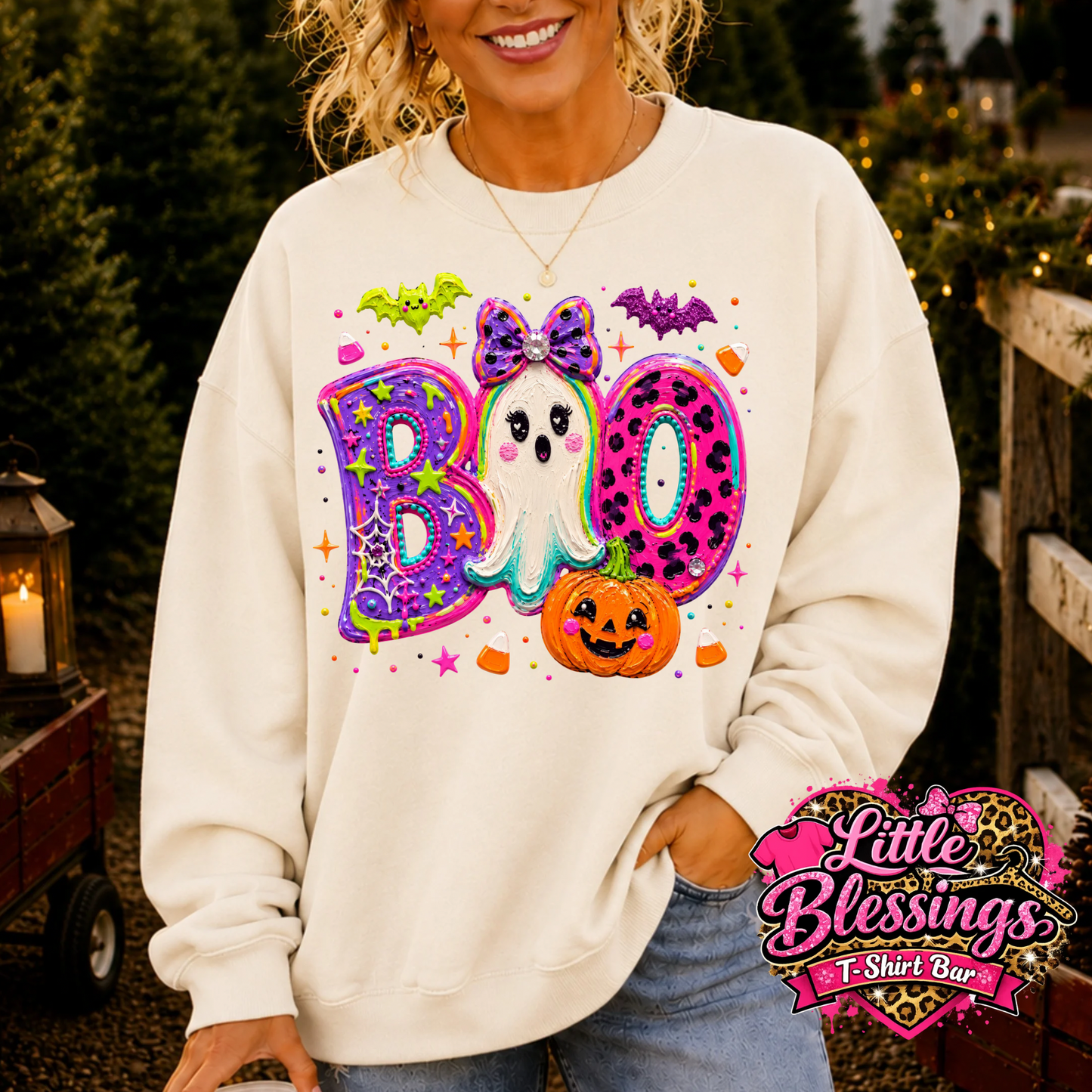 Boo Ghost DTF Print