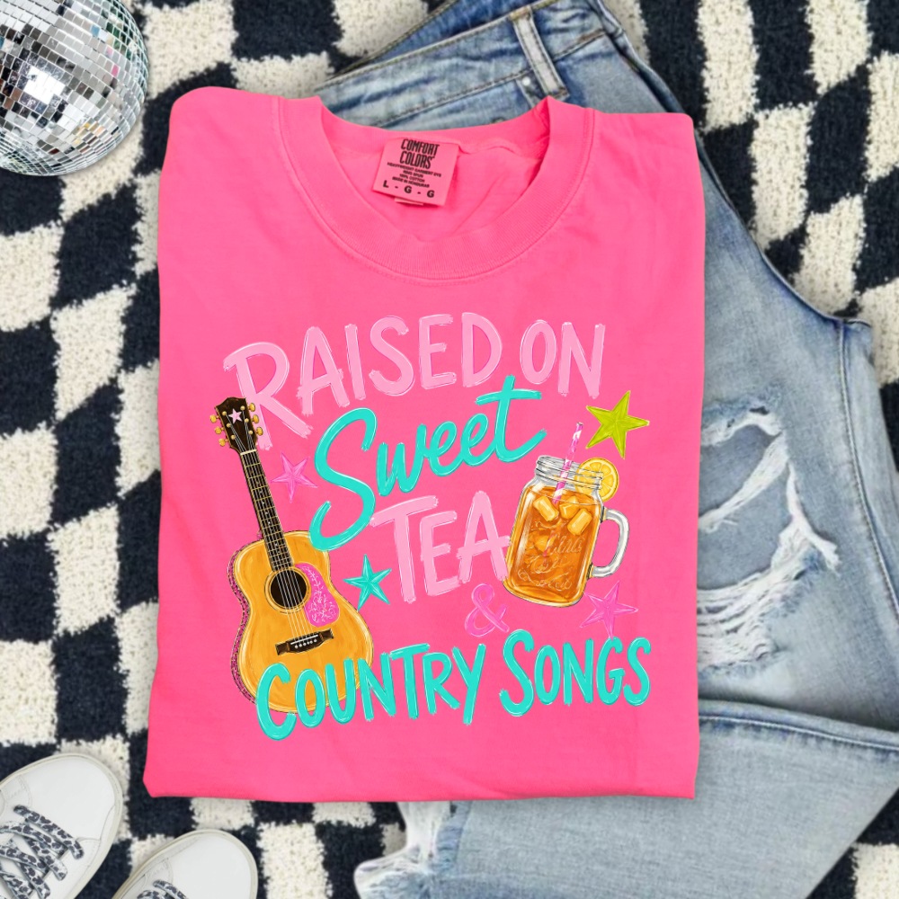 Raised On Sweet Tea & Country Songs DTF Print