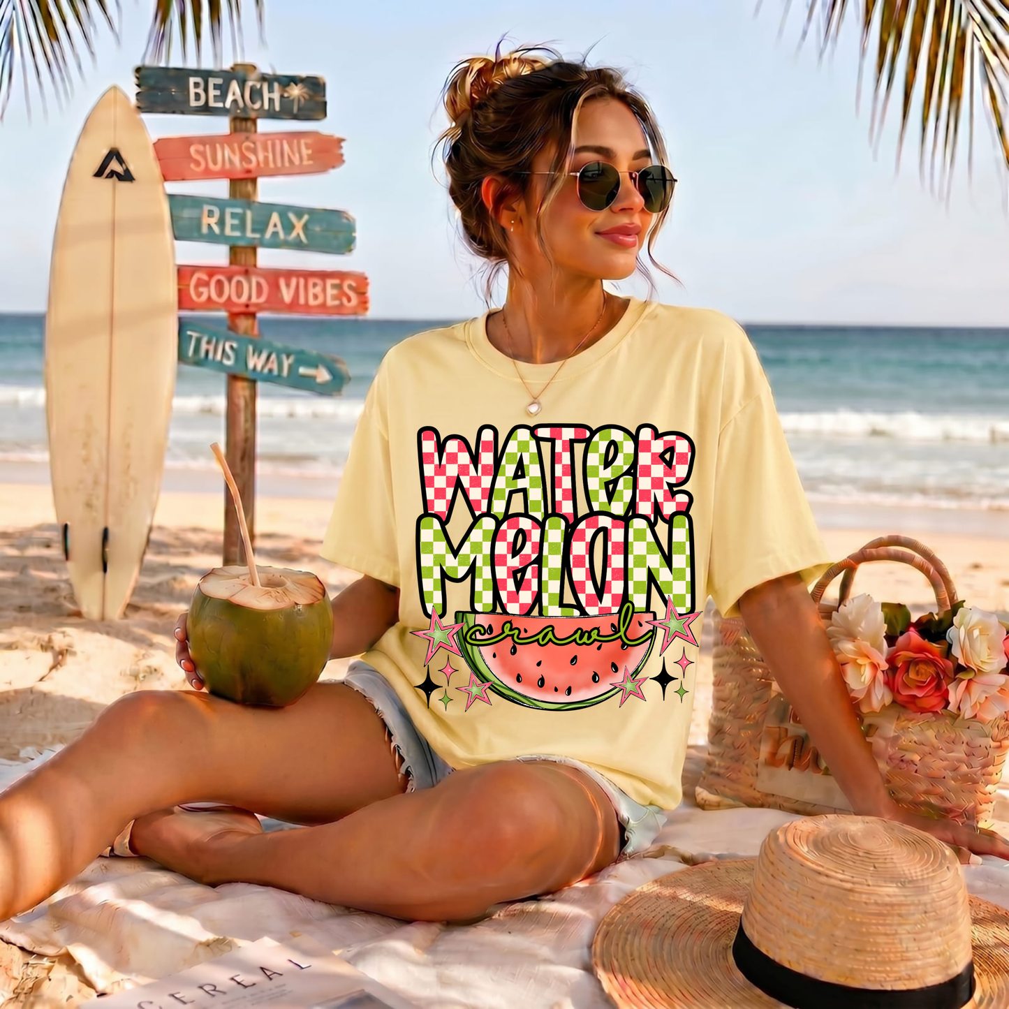 Watermelon Crawl DTF Print